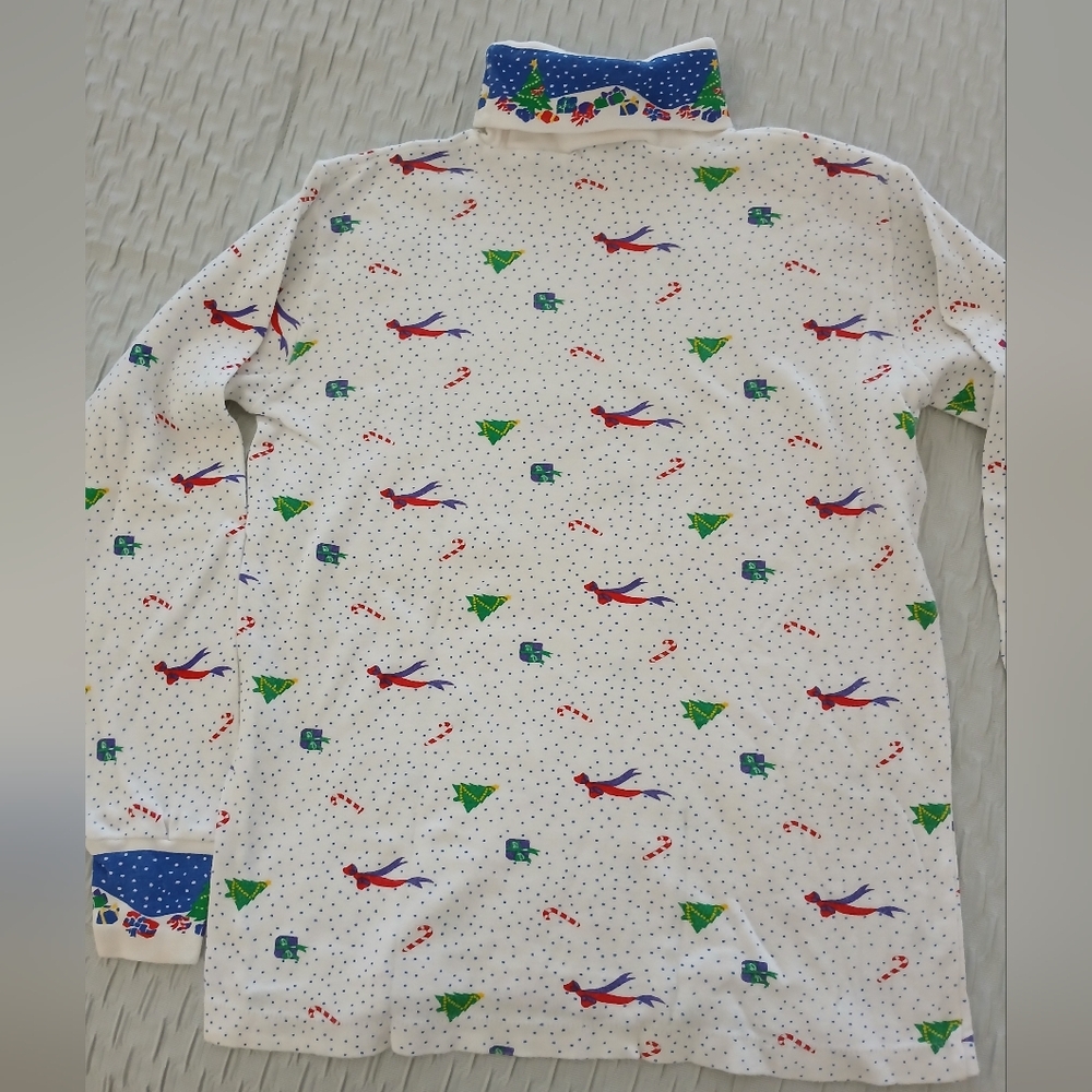 Festive Ladies Turtleneck with Holiday Print